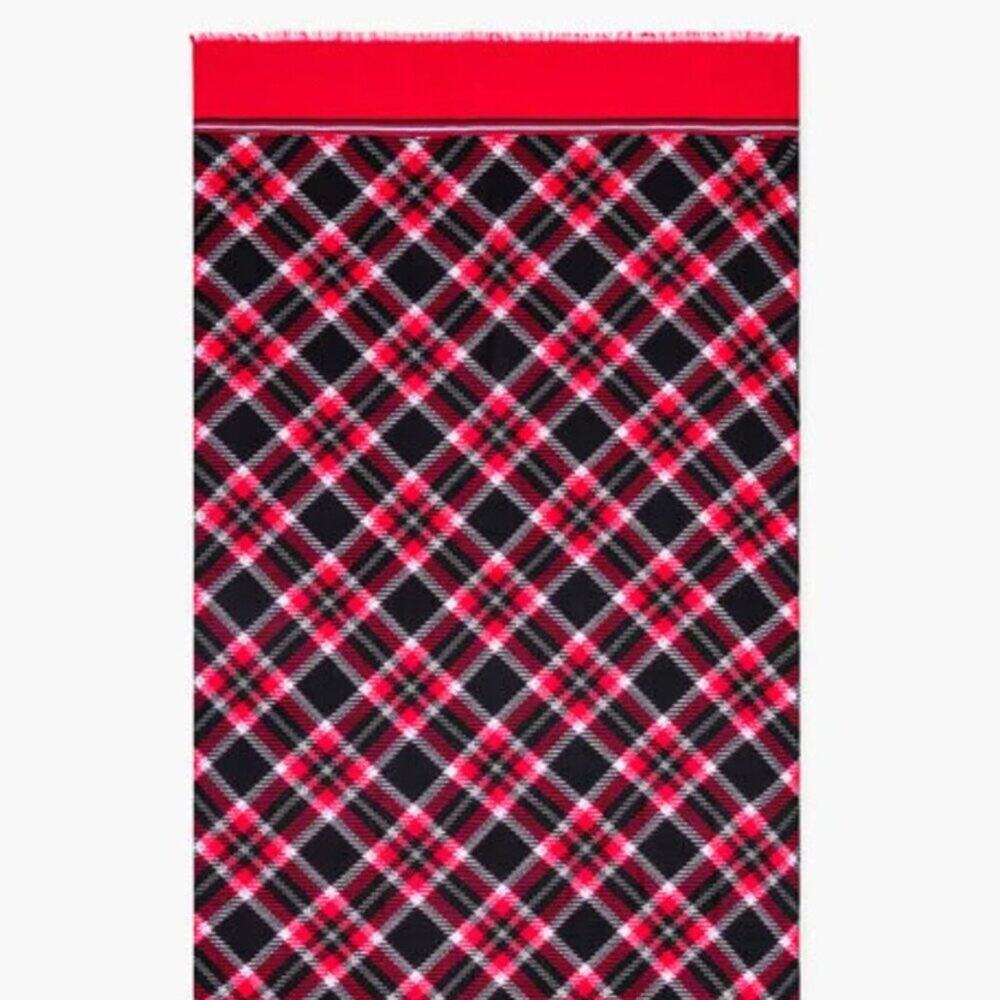 Talbots Women’s Nutcracker Plaid Oblong Scarf - Picture 6 of 6